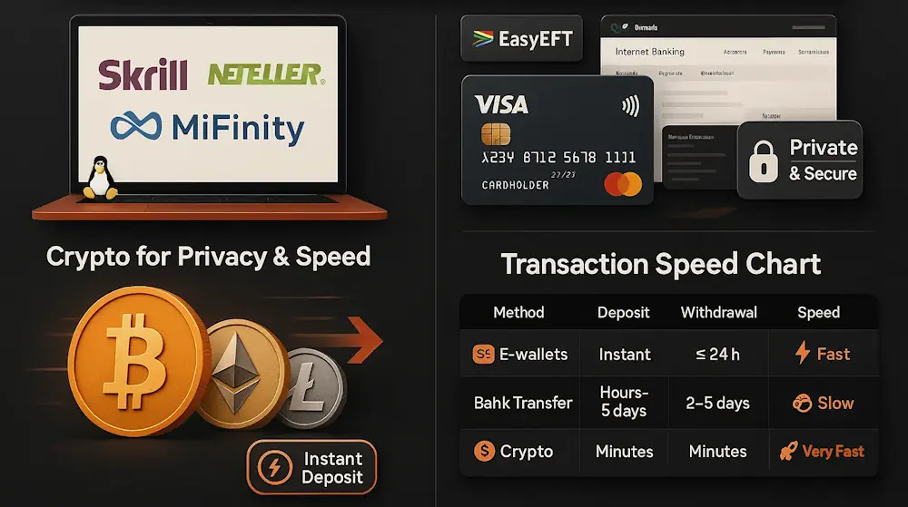 Linux casinos Payment Methods Infographic